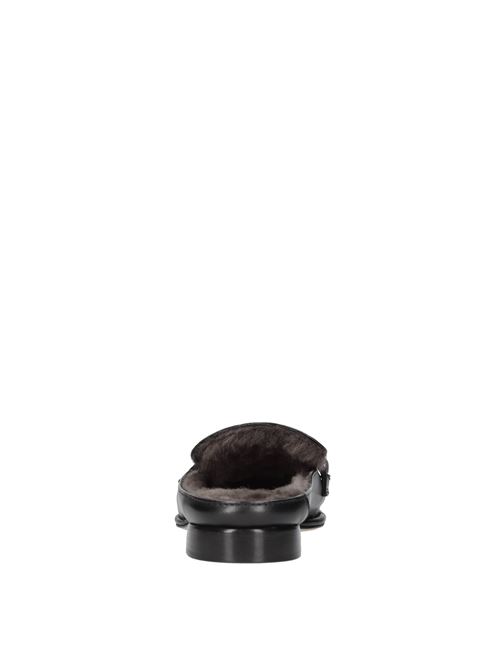 Sabot in pelle e pelliccia PESERICO | E39525C00B 09709NERO